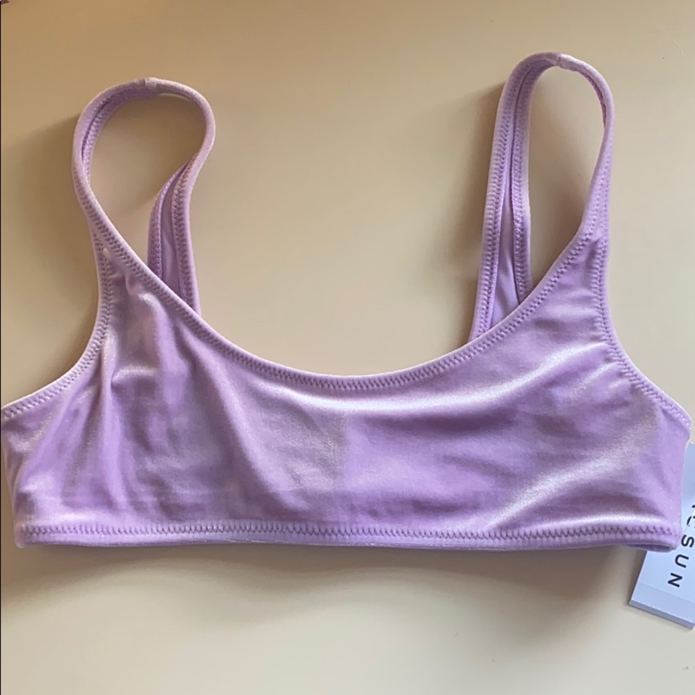 Kendall & Kylie Purple Venus Cropped Bikini Top
